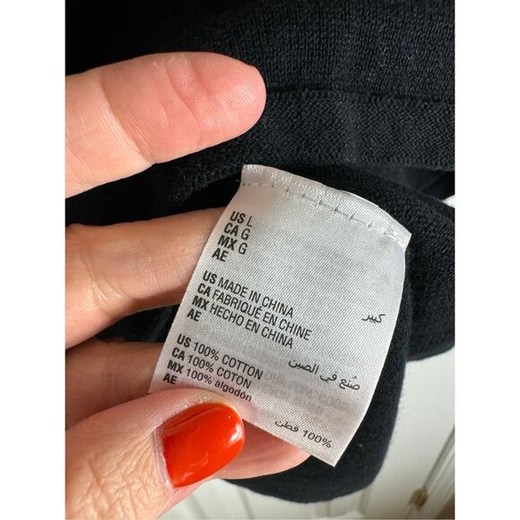 NWT Karen Scott Black Sweater Size L - Picture 2 of 3